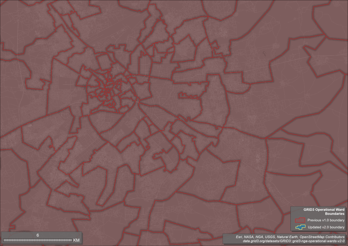 Province of Kano operational ward boundaries.
