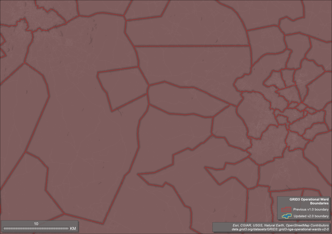 Province of Oyo operational ward boundaries.