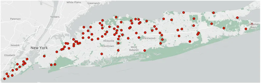 Tick sample size map