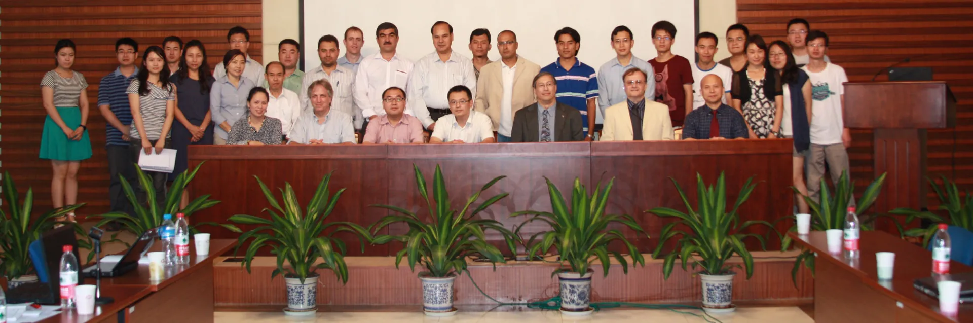 Bob Chen, Xxioshi Xing, Bob Downs and the late Mark Becker at the International Training Workshop for Developing Countries on Scientific Data Management and Sustainable Development Beijing, China, 15 - 31 July, 2012