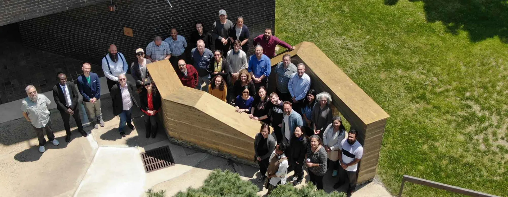 CIESIN Group Photo taken around 5/2023.  Credit: Kytt MacManus using his drone