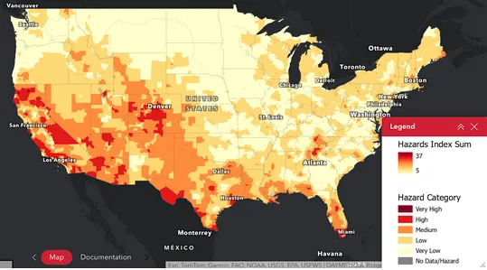 Hazards map 