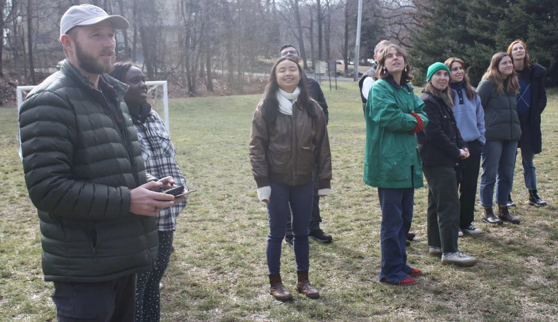 Kytt McManus demonstrates the use of a drone with Light Detection and Ranging (LiDAR) capabilities . 