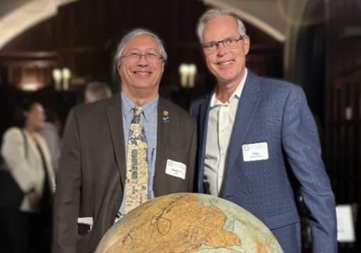 CIESIN former director Bob Chen and current director Alex de Sherbinin.