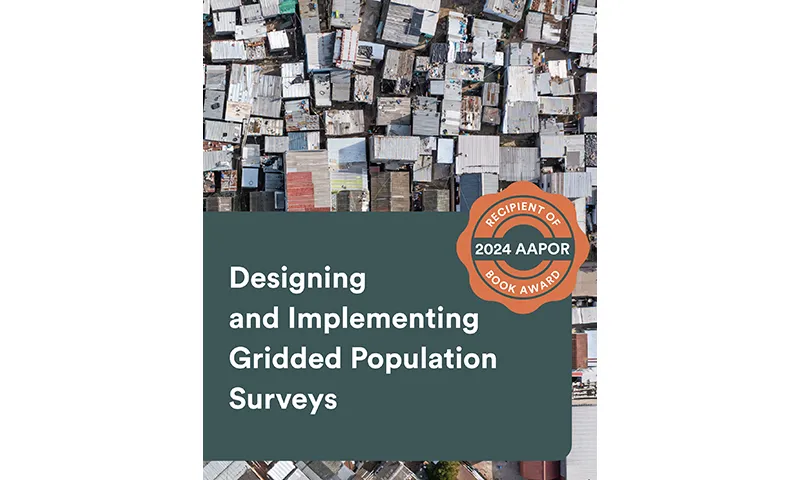 Image of the cover of CIESIN Associate Director Dana Thomson's award-winning manual "Designing and Implementing Gridded Population Surveys".