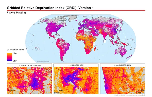 Gridded map of the world with callouts: State of Mexico, Mexico; Nairobi; and Colombo, LKA