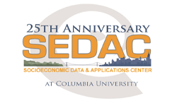 NASA Socioeconomic Data and Applications Center (SEDAC) 25th Anniversary logo